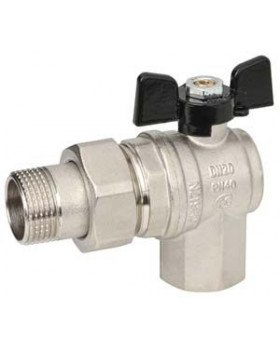 BG Кран шаровый со сгоном угл. 1/2" 594 ВР/НР бабочка