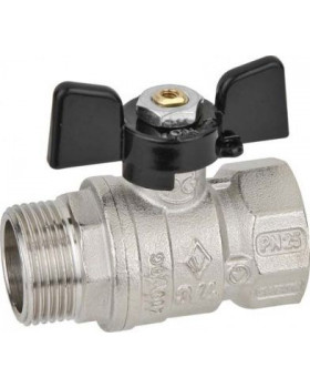 BG Кран шаровый 1/2" 607 ВР/НР бабочка