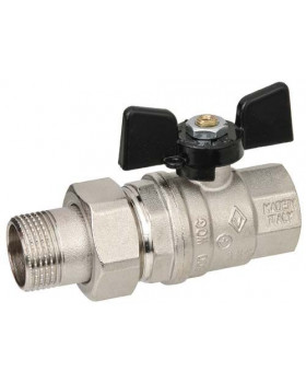 BG Кран шаровый со сгоном 1/2" 322 ВР/НР бабочка