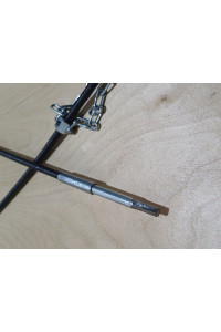 Трос сантехнический для прочистки канализации и вентиляции в ПВХ защите - гибкий вал Ф8мм. х 5 метров с цепной насадкой и переходником на дрель-foto3