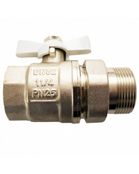 Кран шаровой STI накидная гайка бабочка 32