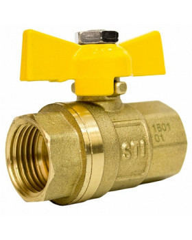 Кран шаровой газовый STI ГГ бабочка 15