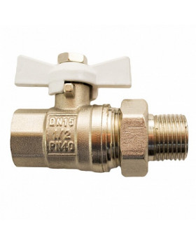 Кран шаровой STI накидная гайка бабочка 15