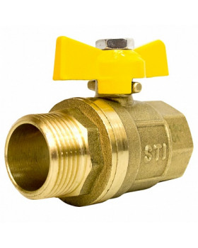 Кран шаровой газовый STI ШГ бабочка 20 Кран шаровой газовый STI ШГ бабочка 20